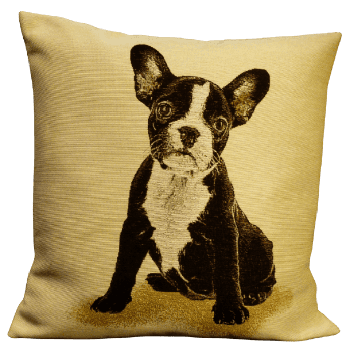 Housse de Coussin Boston Terrier Chiot