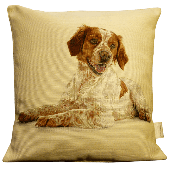 Housse de coussin Epagneul Breton
